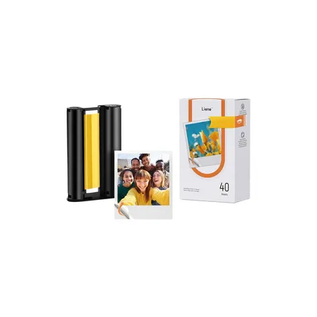 Liene Amber 3x3" Self-Adhesive Photo Paper, 40 Sheets + 1 Refill